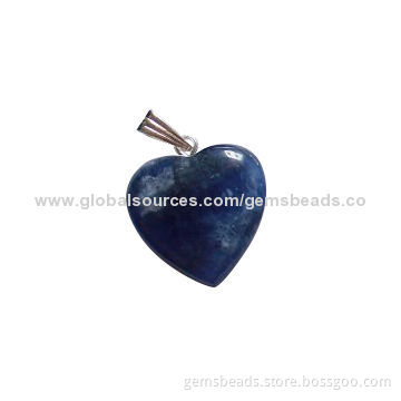 Gemstone heart bead for pendant jewelryNew